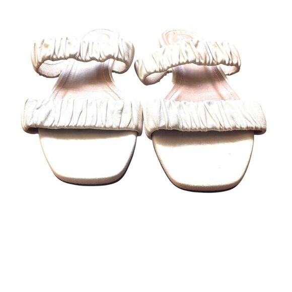LEWIT Italian Leather Ruched Sandal Cream Sz 40 - Picture 3 of 4